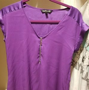 Purple satin Express top.